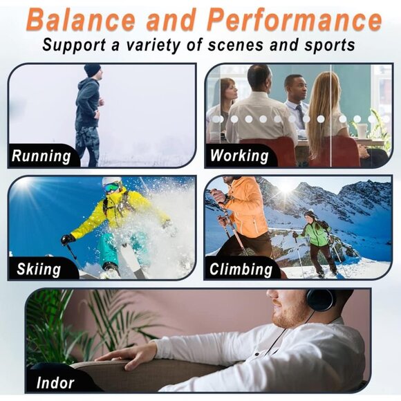 Men's 5 Pairs Thermal Knit Thick Cozy Boot Winter Socks for Hiking Walking - Picture 6 of 6